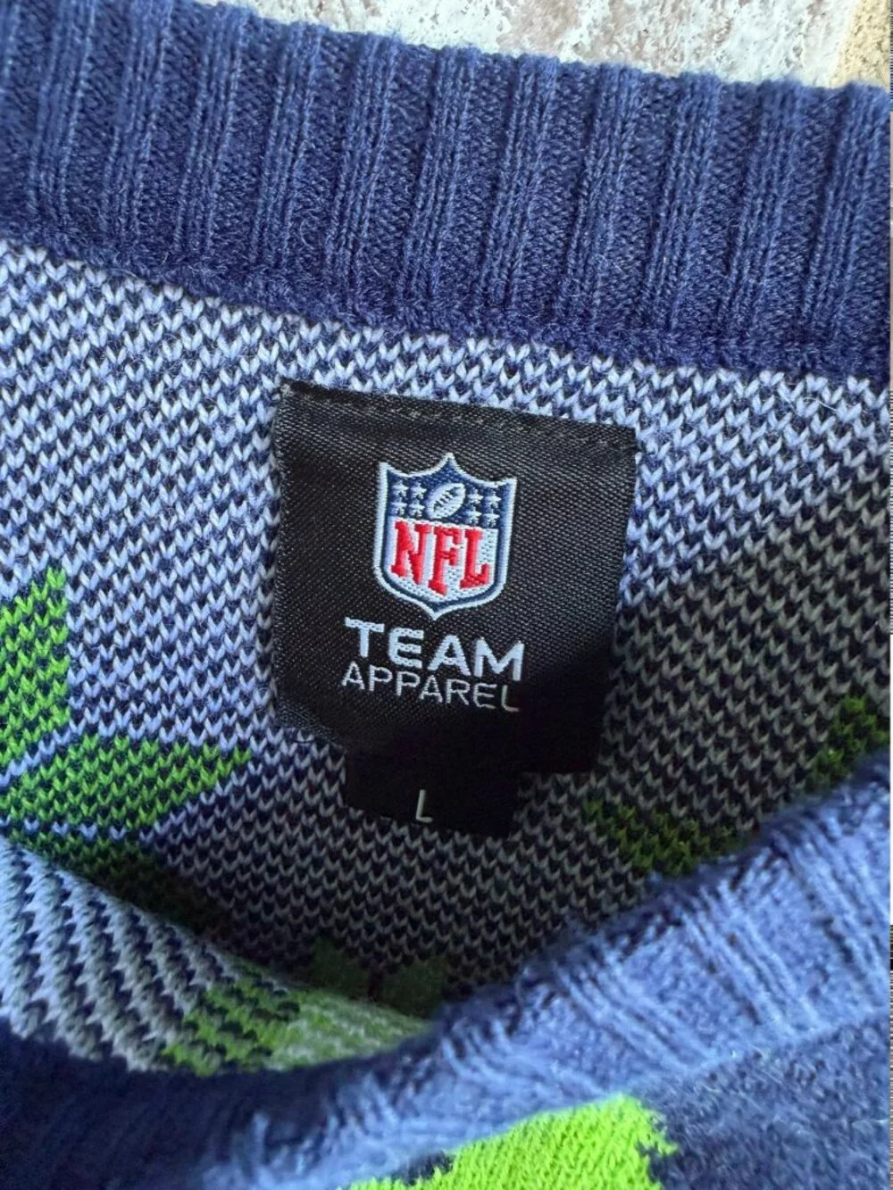Seattle Seahawks Green & Navy Crewneck Sweater